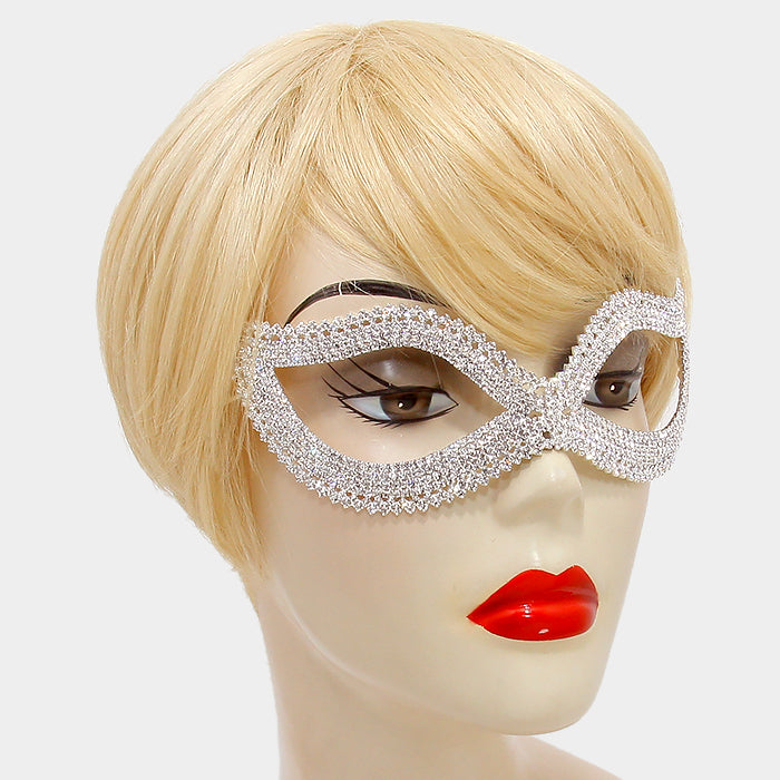 Bathia Classic Crystal Cluster Gold Mask