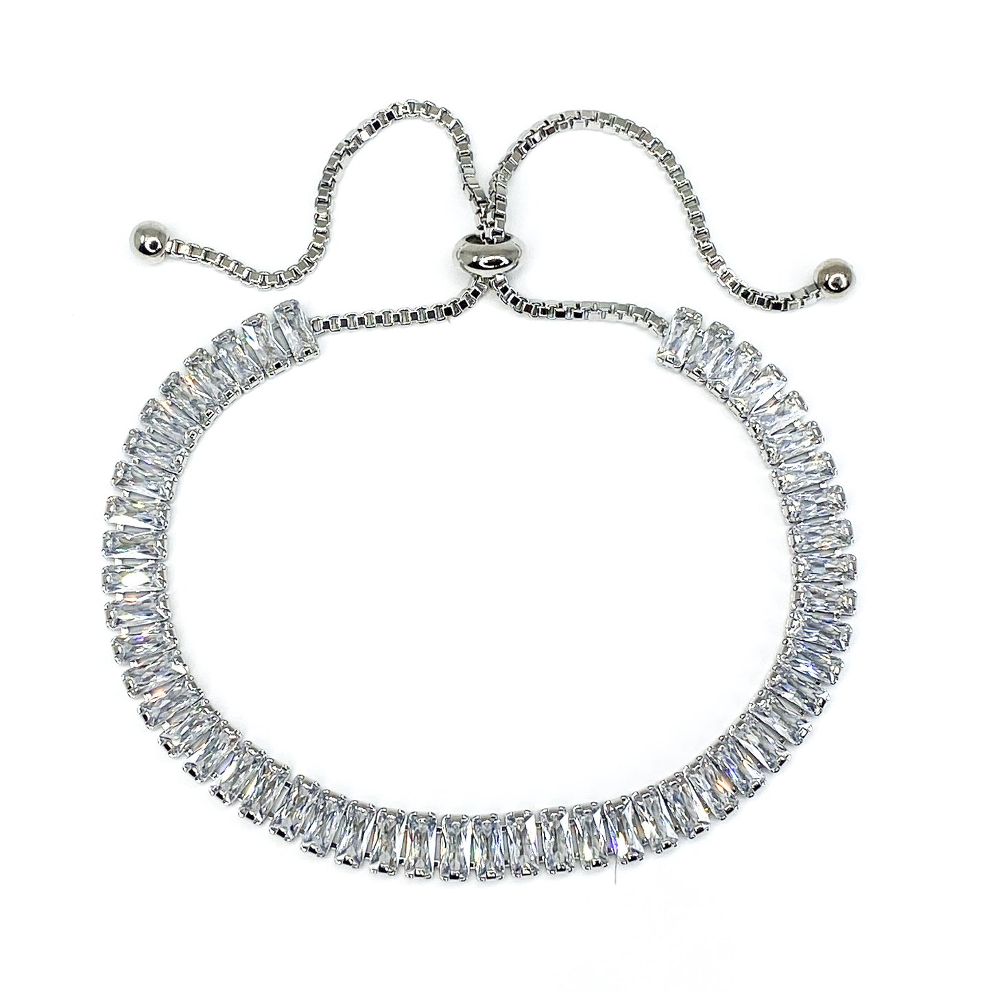 Ferra 5mm Radiant CZ Gold Tennis Bolo Bracelet