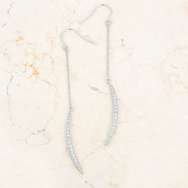 Luna Delicate Moon Drop Earrings