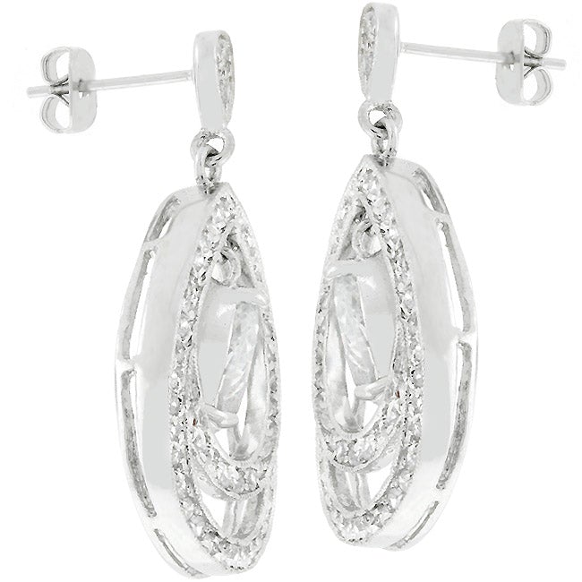 Milan Double Teardrop Dangle Earrings | 3.5ct