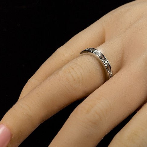 Mira 3mm Baguette CZ Eternity Ring | 2.6ct