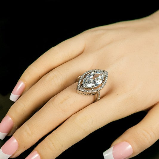 Ohara 21x11mm Marquise CZ Cocktail Ring | 10ct