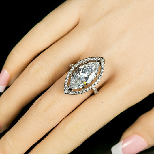 Ohara 21x11mm Marquise CZ Cocktail Ring | 10ct