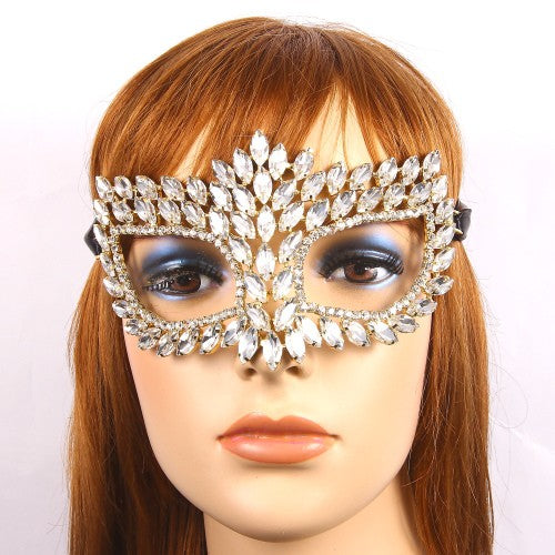 Drina Marquise Cluster Masquerade Mask