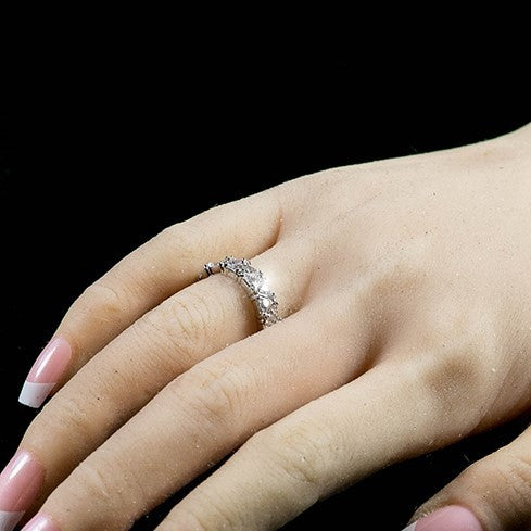 Freya 4mm Trillion Cut Eternity Band Ring | 6ct