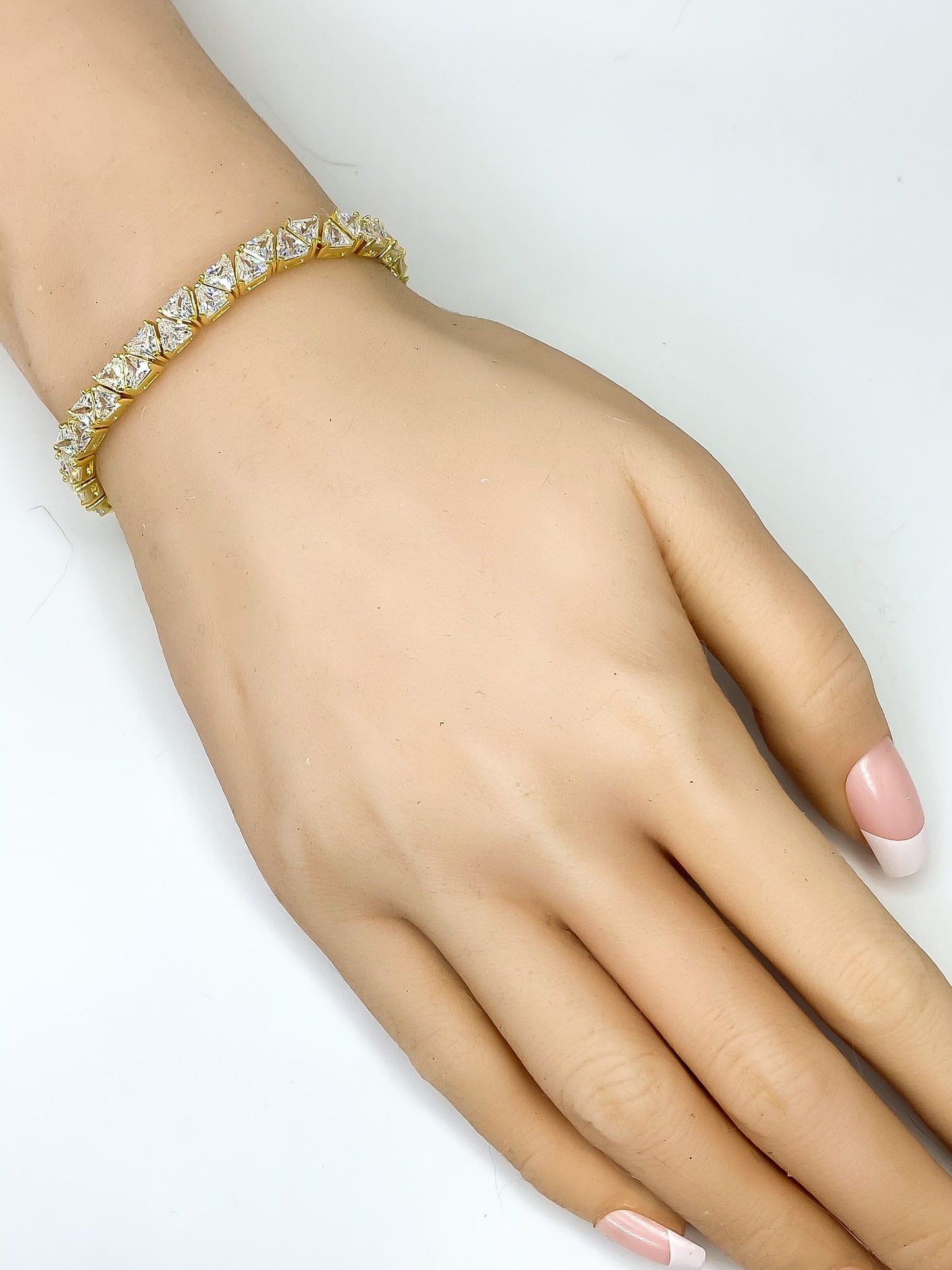 Freya 5mm Trillion CZ Tennis Bracelet | 7in | 28ct