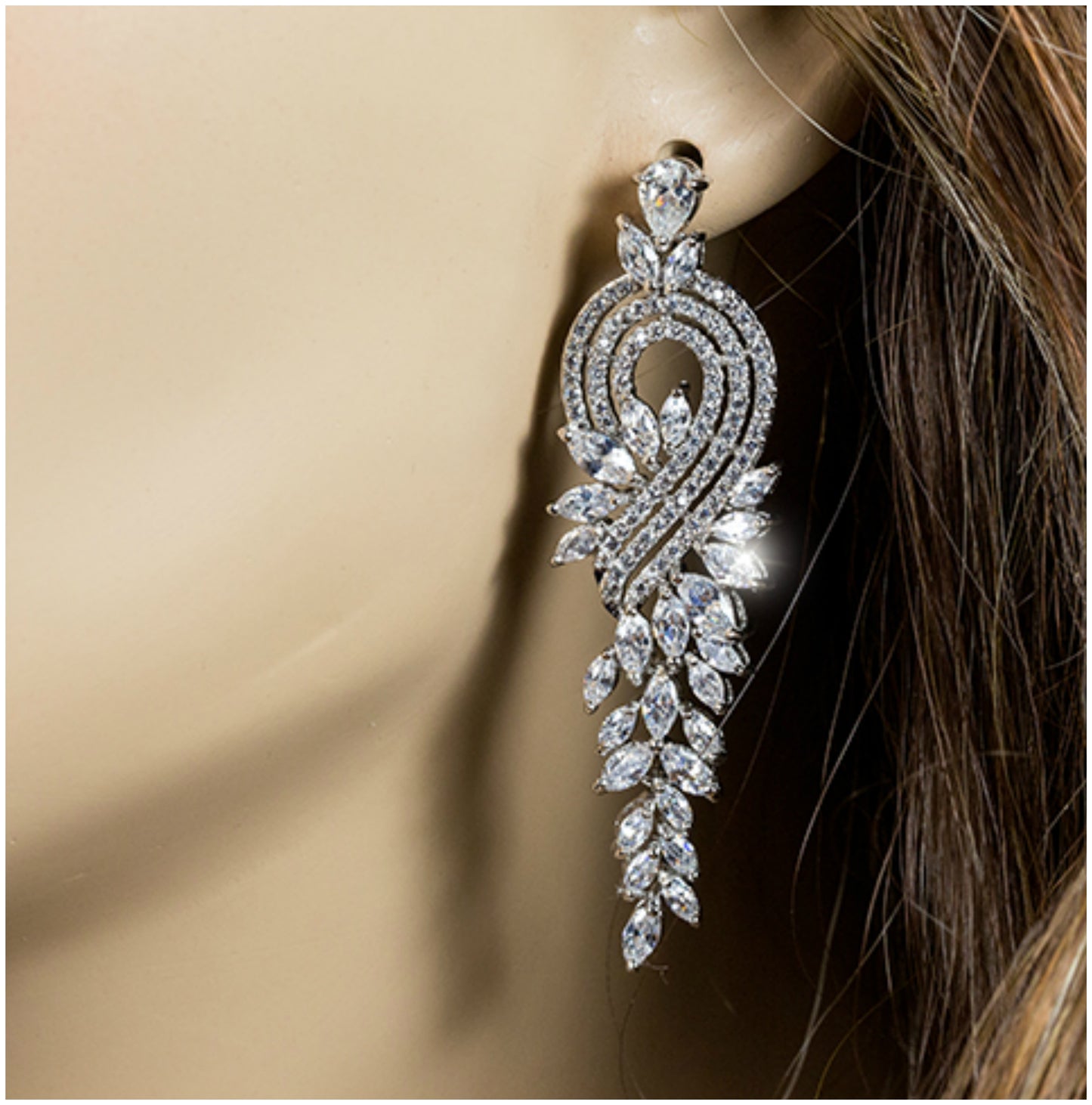 Delphina Marquise Chandelier Earrings | 2.4in