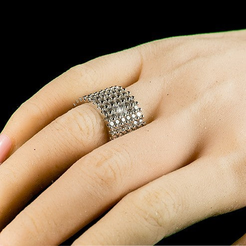 Tina CZ Eternity Wide Band Ring | 22ct
