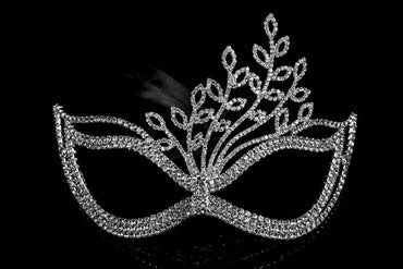 Lorelle Crystal Leaves Masquerade Mask
