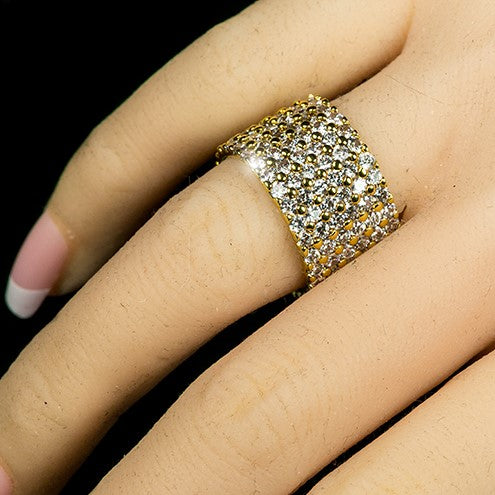 Tina CZ Eternity Wide Band Ring | 22ct