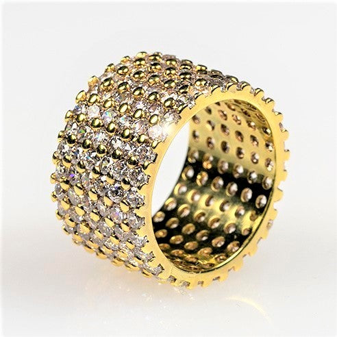 Tina CZ Eternity Wide Band Ring | 22ct