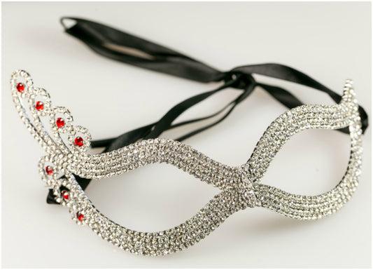 Diacey Ruby Charm Silver Masquerade Mask
