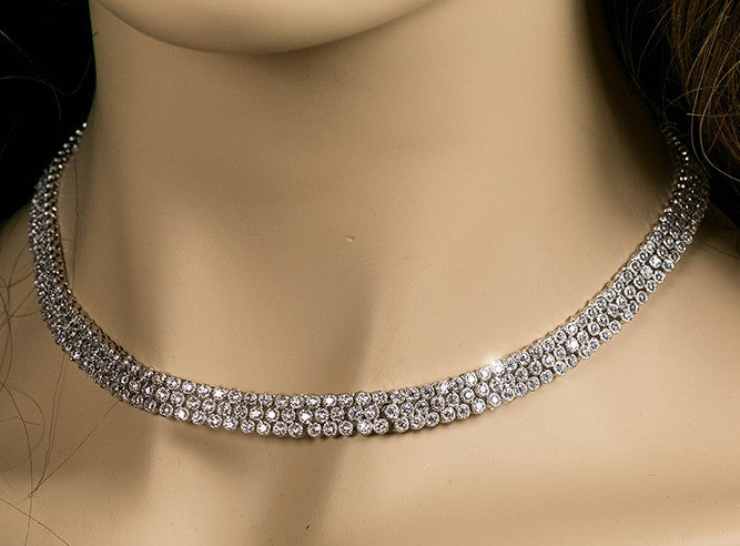 Emily Cluster Tennis Necklace Set | 47ct