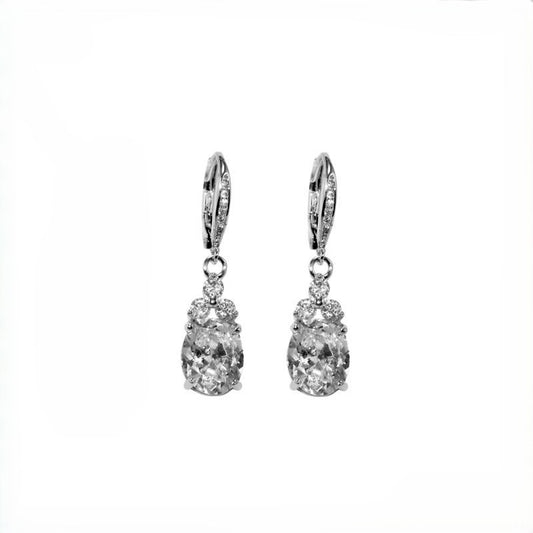 Amanda Oval Drop Dangle Earrings | 2.5ct - Beloved Sparkles