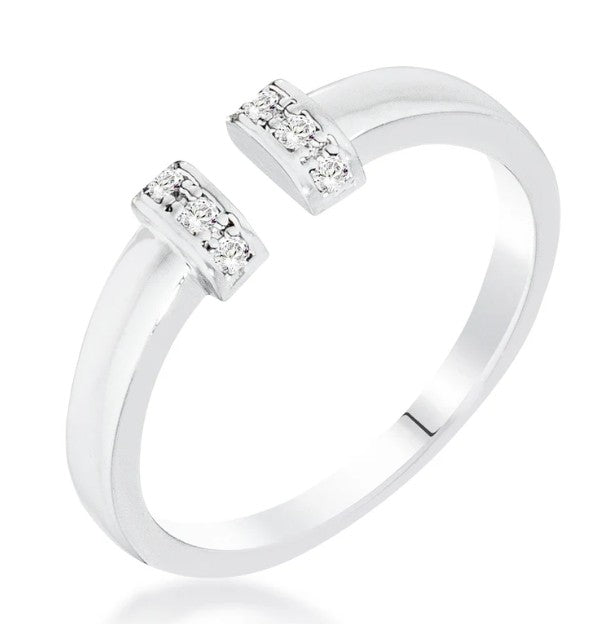 Jude Petite CZ Cuff Ring