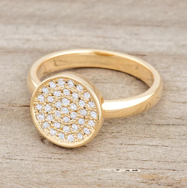 Krystal CZ Pave Circle Ring | 0.2ct