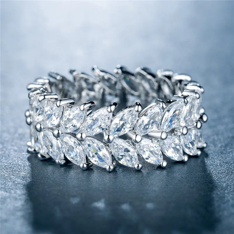 Marlene Marquise with Inlaid CZ Eternity Ring | 8ct