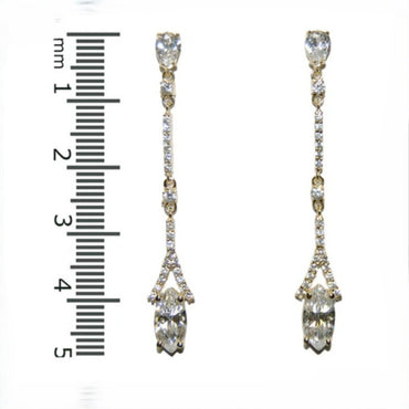 Rina Marquise Drop Linear Dangle Earrings