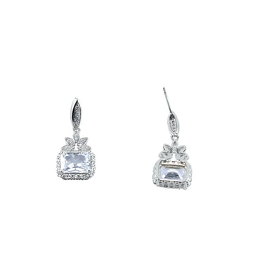 Louann Radiant Cut CZ Drop Earrings