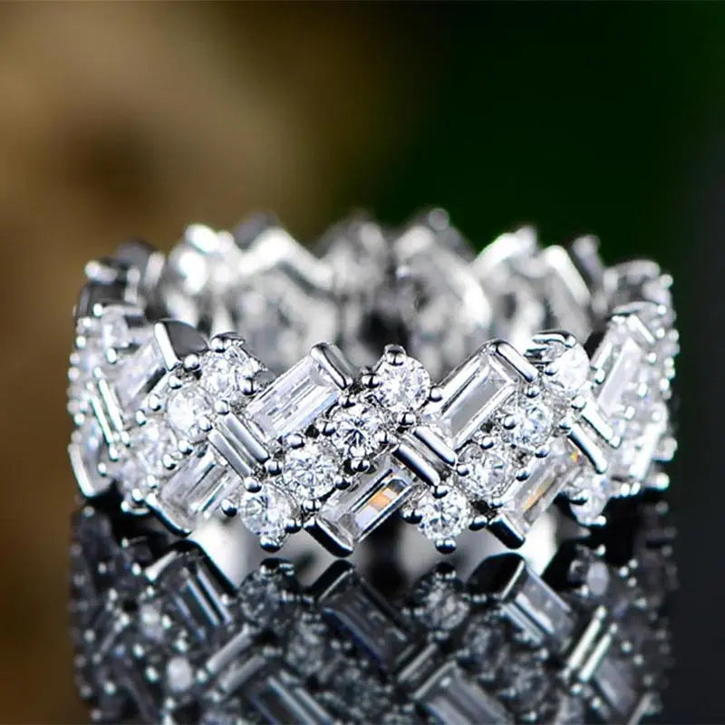 Mena CZ Baguette Eternity Band Ring | 2.2ct