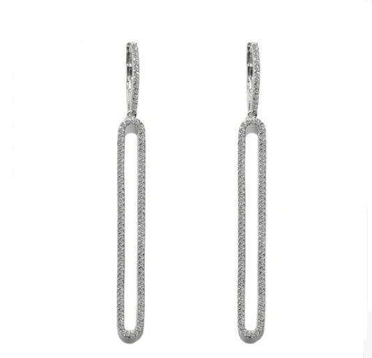 Robin Linear Dangle Hoop Earrings