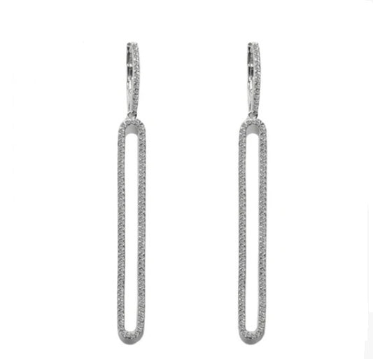Robin Linear Dangle Hoop Earrings