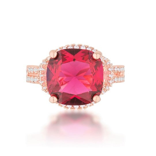 Charlene 11.5mm Cushion CZ Cocktail Ring | 8ct