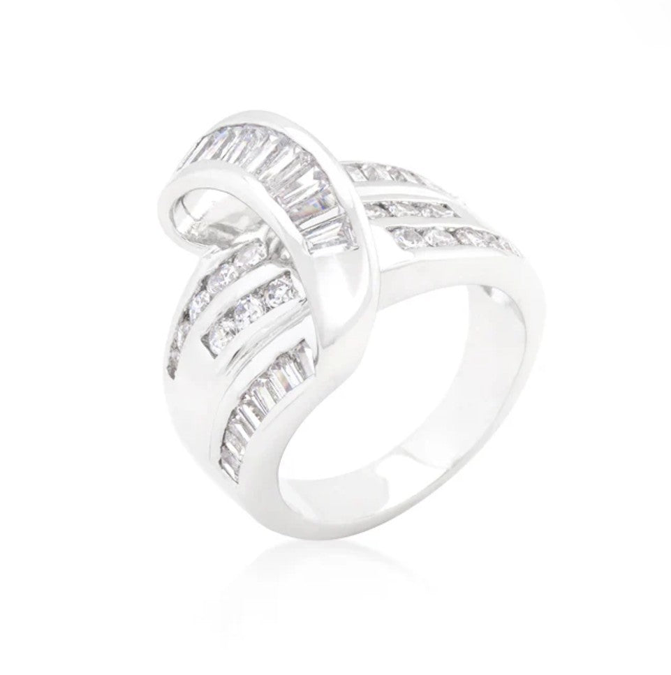 Pat 2mm Baguette CZ Band Ring | 3ct
