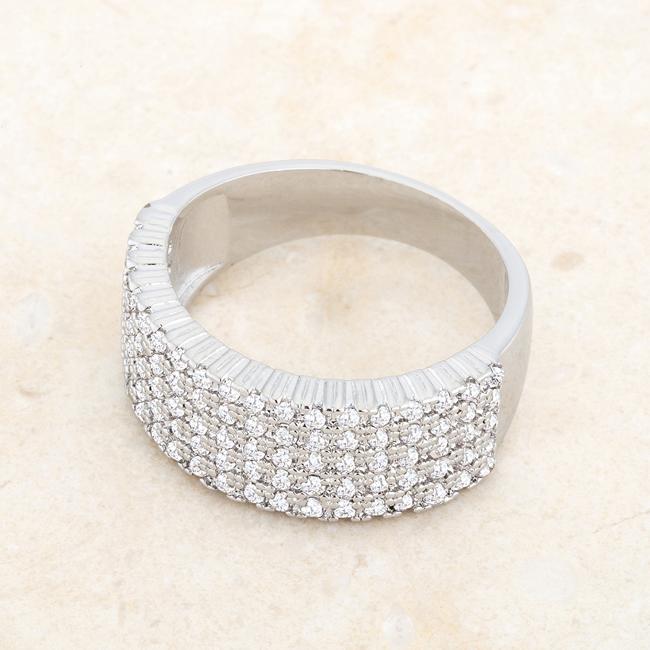 Gwen Cluster CZ Wide Band Ring | 2ct