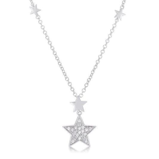 Bianca Start with Shimmering CZ Pendant Necklace