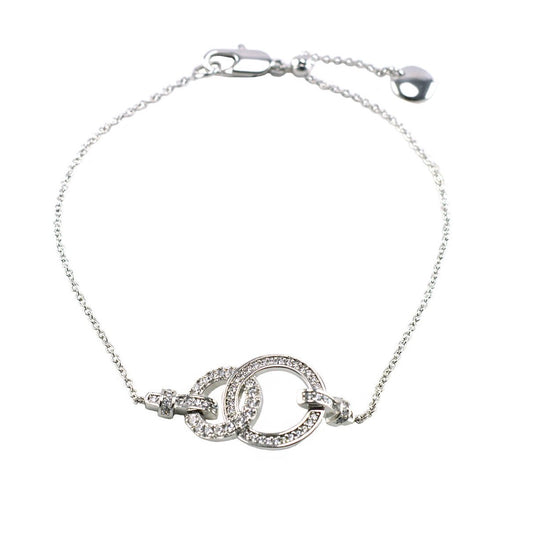 Kiellan Interlock CZ Circle Bracelet | 7in