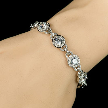 Abella Vintage Halo Statement Bracelet | 6.25in