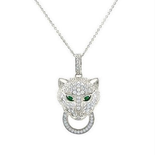 Abella CZ Panther Pendant