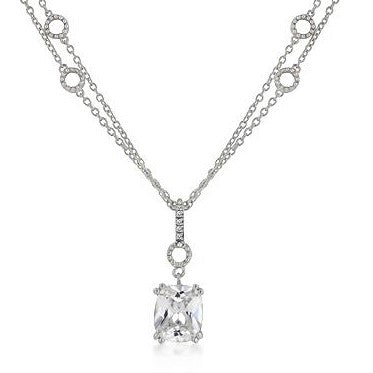 Amaris 12x10mm Radiant CZ Pendant Necklace | 6.5ct