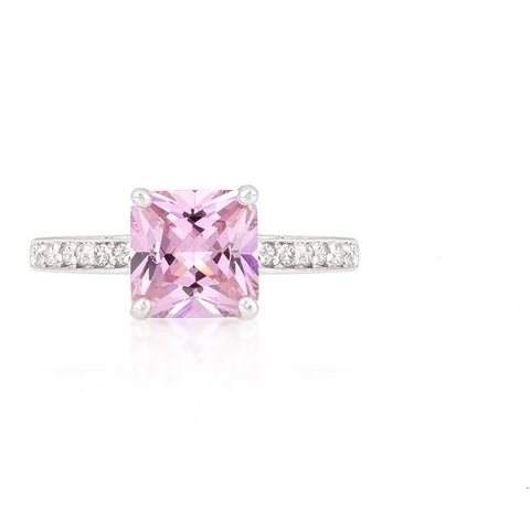 Barrie 2ct Pink Princess Solitaire Engagement Ring | 2.3ct
