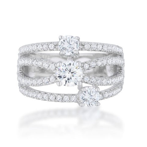 Beatrice CZ Wide Band Statement Ring | 2ct