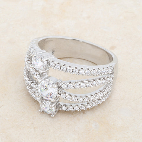 Beatrice CZ Wide Band Statement Ring | 2ct