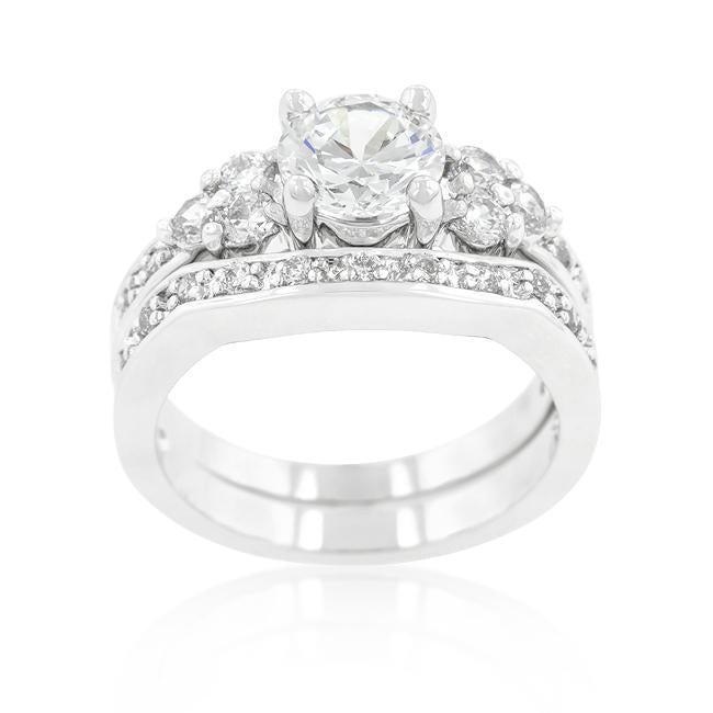 Bella 7mm Round Triplet Engagement Ring Set | 1.4ct | 2.5ct