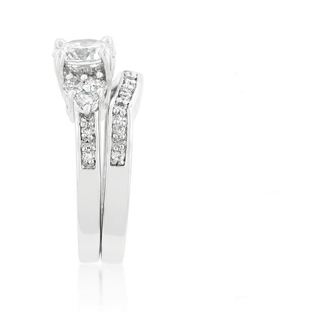 Bella 7mm Round Triplet Engagement Ring Set | 1.4ct | 2.5ct