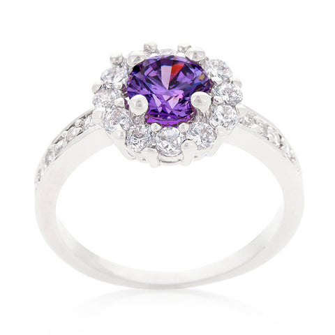 Belle Amethyst Purple Halo Cocktail Ring | 2.2ct