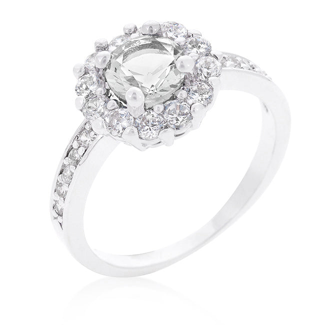 Belle 6mm Cubic Zirconia Halo Ring | 0.84ct | 2ct