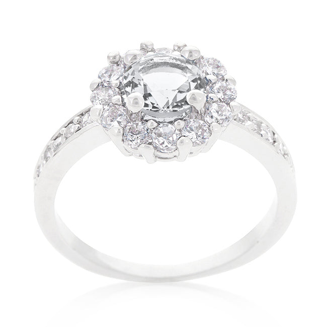 Belle 6mm Cubic Zirconia Halo Ring | 0.84ct | 2ct