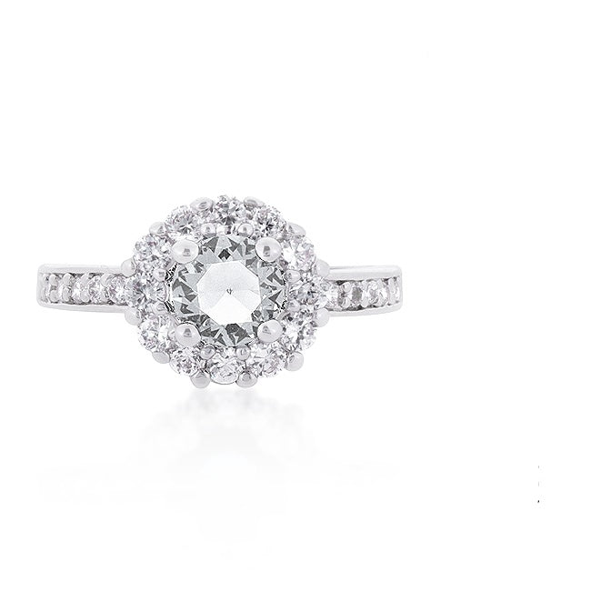 Belle 6mm Cubic Zirconia Halo Ring | 0.84ct | 2ct