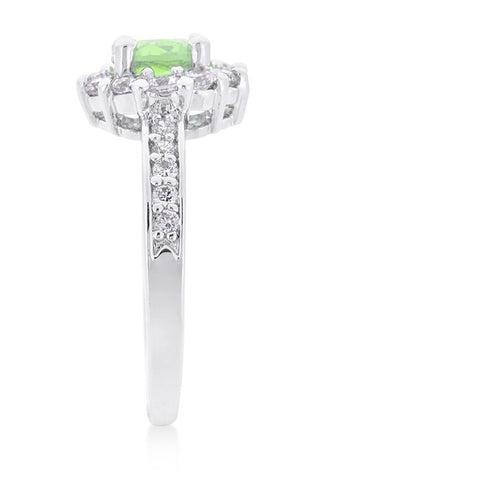 Belle Peridot Green Halo Cocktail Ring | 2.2ct
