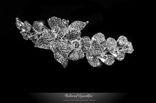 Jetta Delicate Floral Hair Comb | Crystal - Beloved Sparkles
- 1