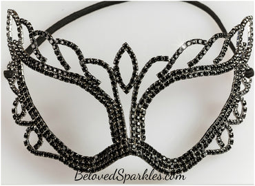Naomi Black Passion Masquerade Mask | Crystal - Beloved Sparkles
- 2