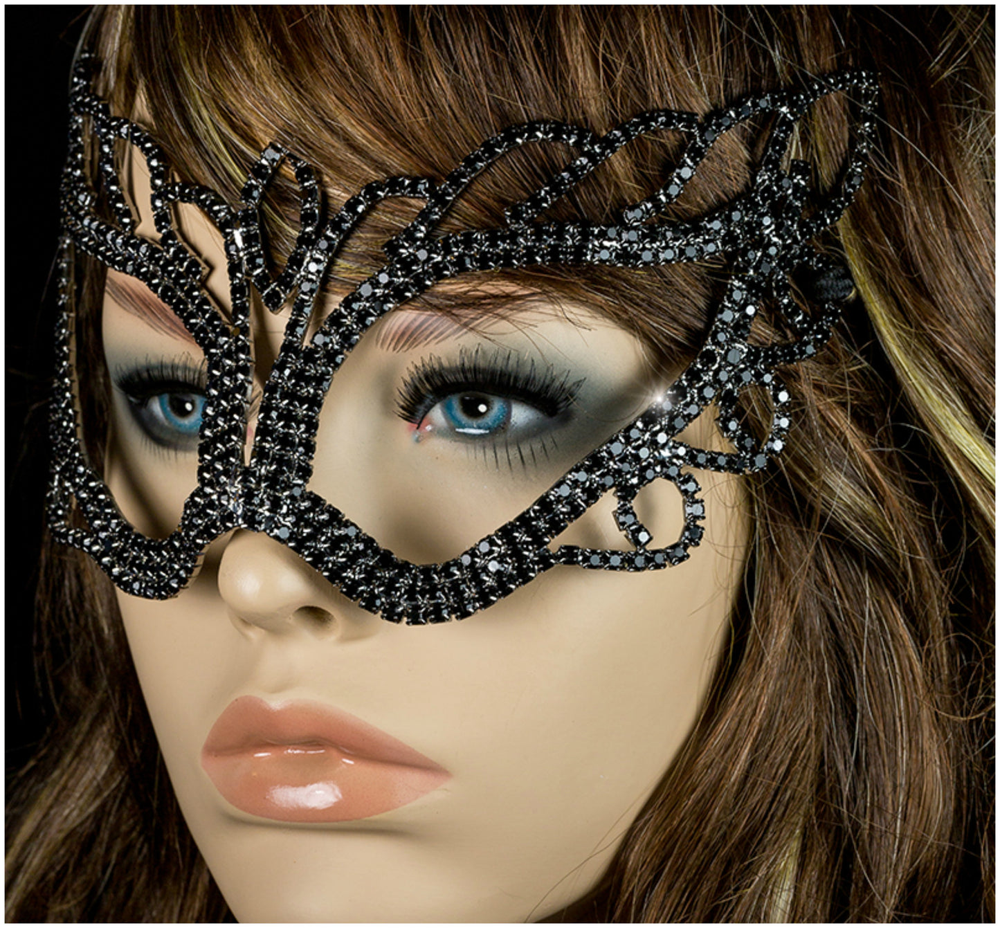Naomi Black Passion Masquerade Mask | Crystal - Beloved Sparkles
- 3