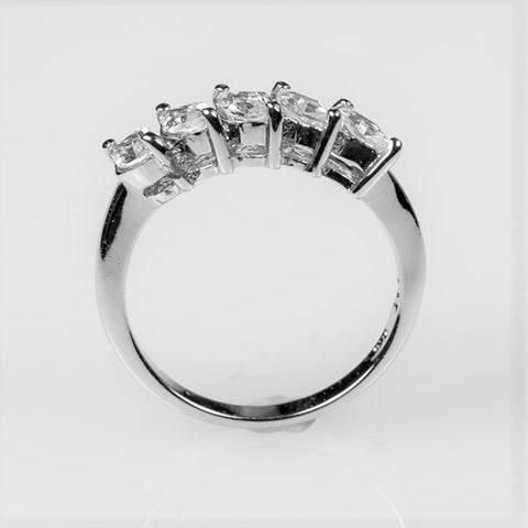 Julian Classic 5 Stone Marquise Ring | 1.2ct | Cubic Zirconia | Sterling Silver