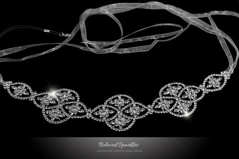 Regina Art Deco Hair Tie Headband | Swarovski Crystal - Beloved Sparkles
 - 1