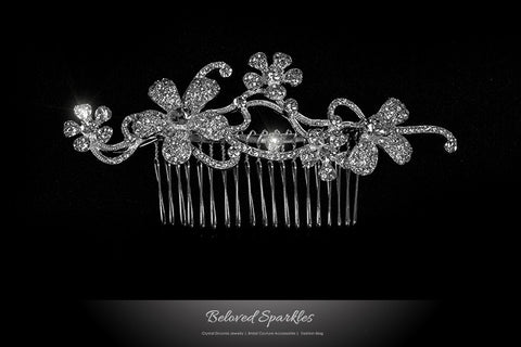 Kathleen Flower Cluster Hair Comb | Swarovski Crystal